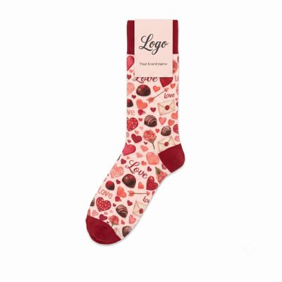 Bedrukte Valentijn's Day Print Socks - Detail A